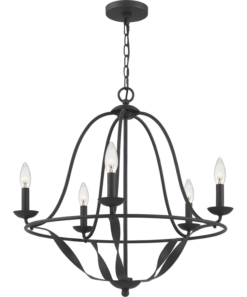 Bradbury 5-light Chandelier Grey Ash