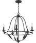 Bradbury 5-light Chandelier Grey Ash