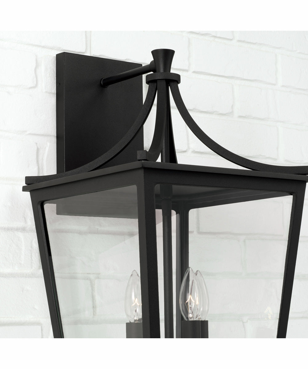 Adair 4-Light Outdoor Wall-Lantern Rain or Shine - Black