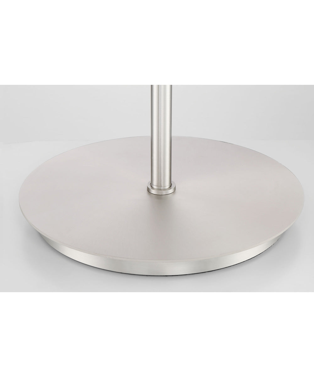 X3 3-Light  Floor Lamp Satin Nickel/Black Shade