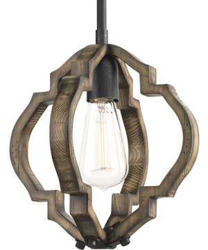 Spicewood 1-Light Farmhouse Mini-Pendant Light Gilded Iron