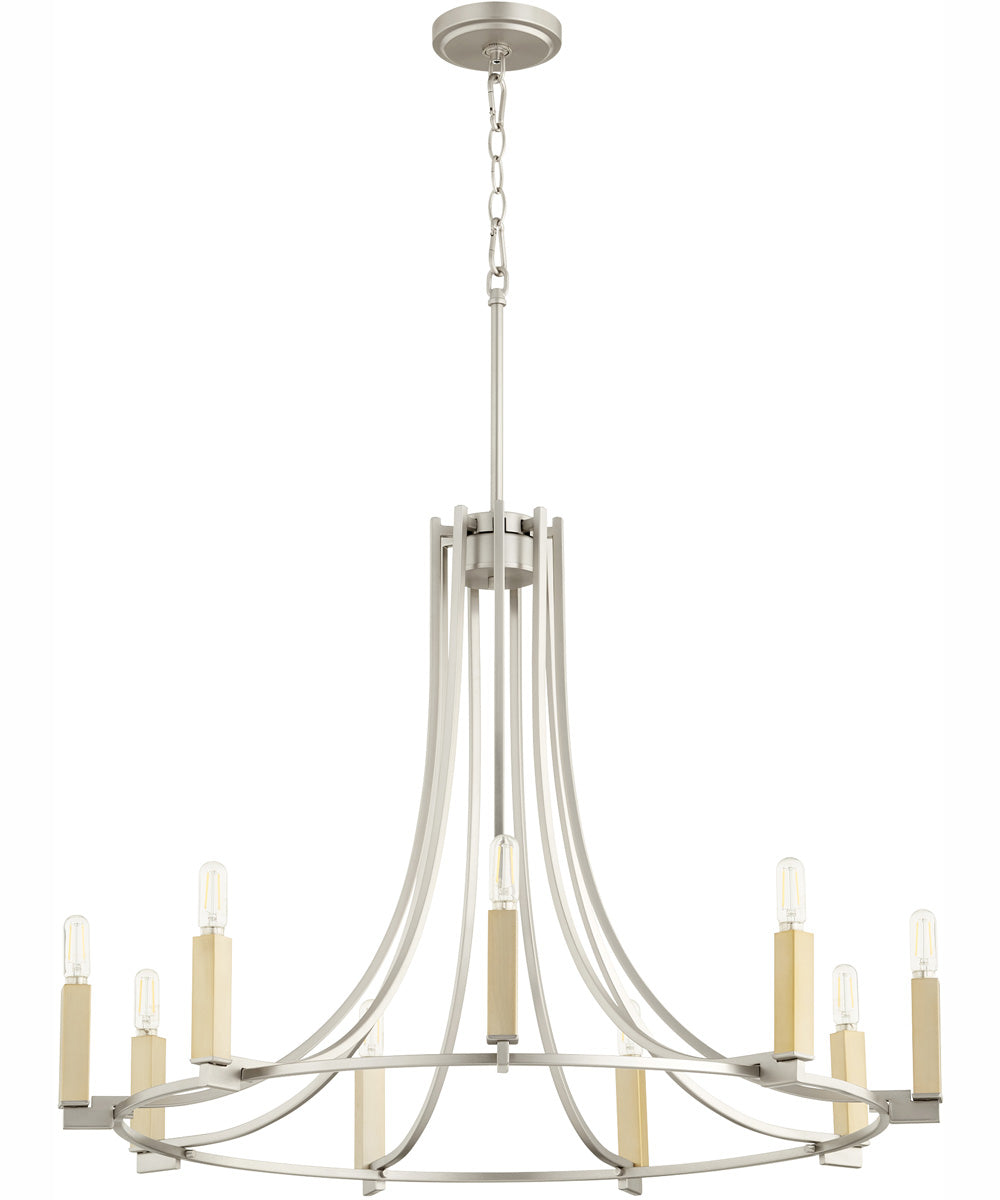 Olympus 9-light Chandelier Satin Nickel