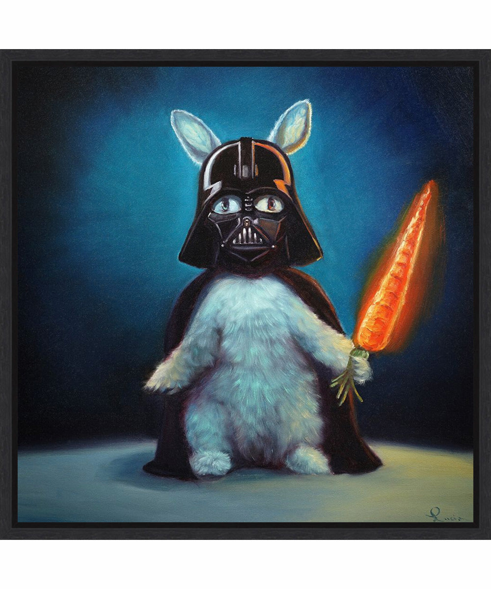 Framed Bunny Vader by Lucia Heffernan Canvas Wall Art Print (22  W x 22  H), Sylvie Black Frame