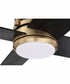 56" Gregory 1-Light Ceiling Fan Satin Brass / Flat Black