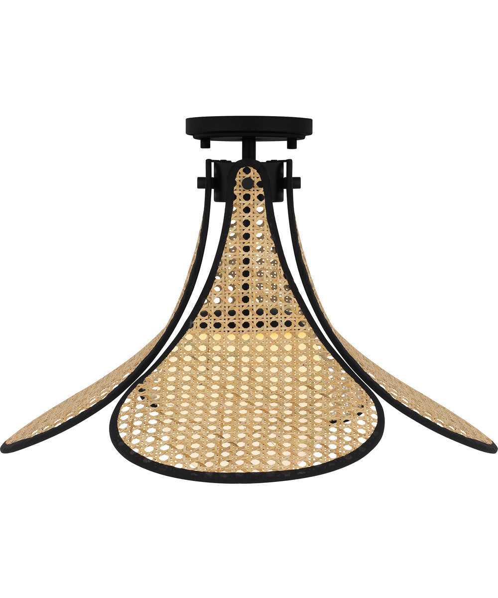 Quoizel Semi-Flush Mount Large 1-light Semi Flush Mount Matte Black