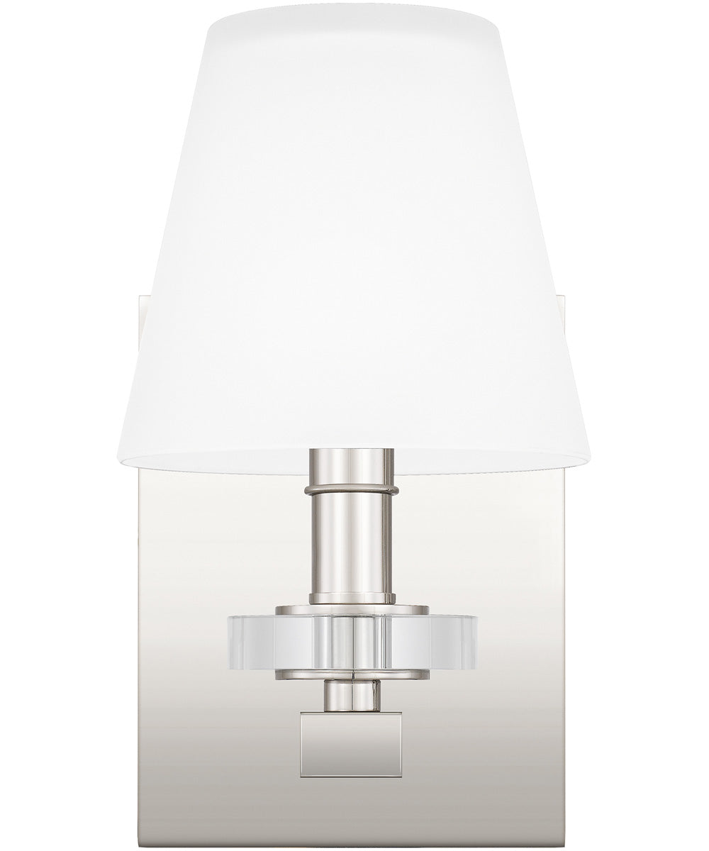 Kelsey Glen Small 1-light Wall Sconce Polished Nickel