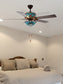 50" Adover Tiffany Ceiling Fan With Remote