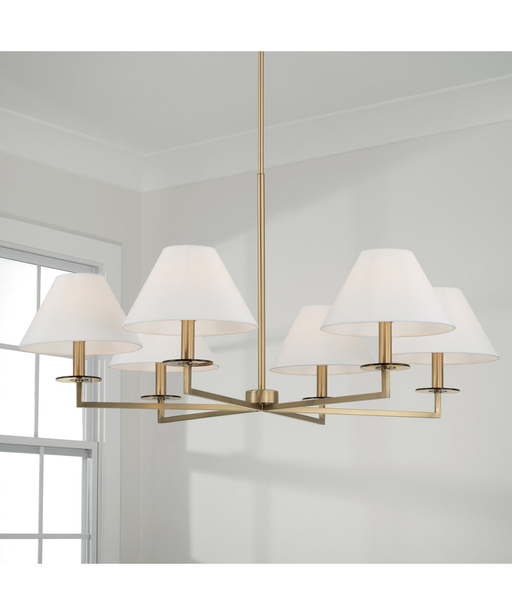 Gilda 6-Light Chandelier Aged Brass