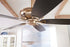 62"W Alto Ceiling Fan Aged Brass