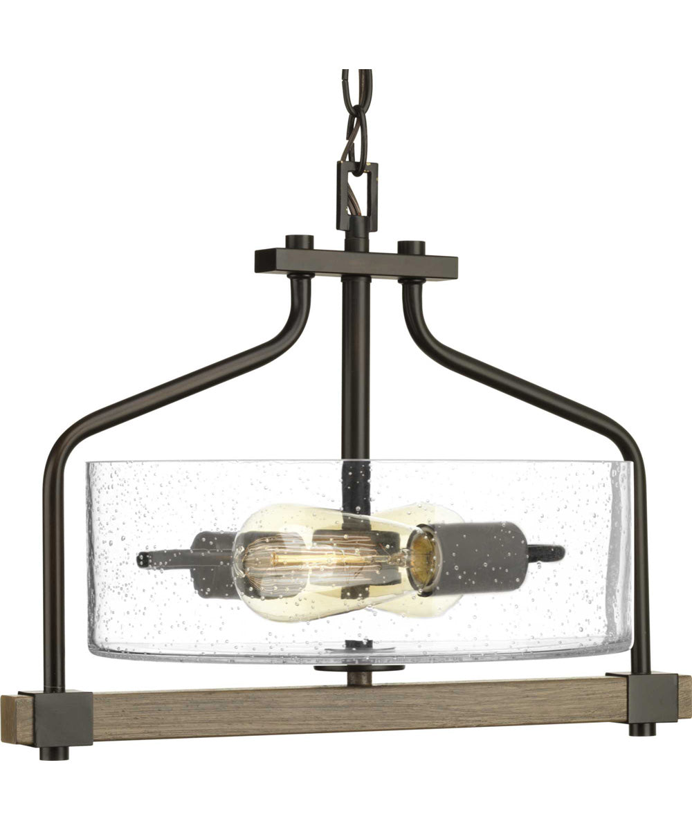 Barnes Mill 2-Light 16-1/4 Semi-Flush Antique Bronze