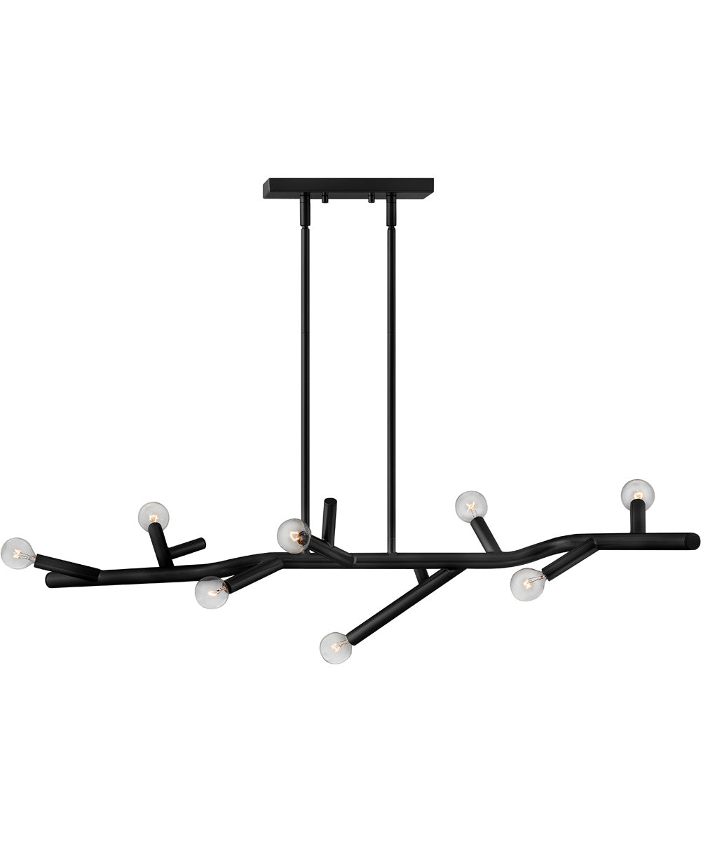 38" Twiggy 8-Light Linear in Black