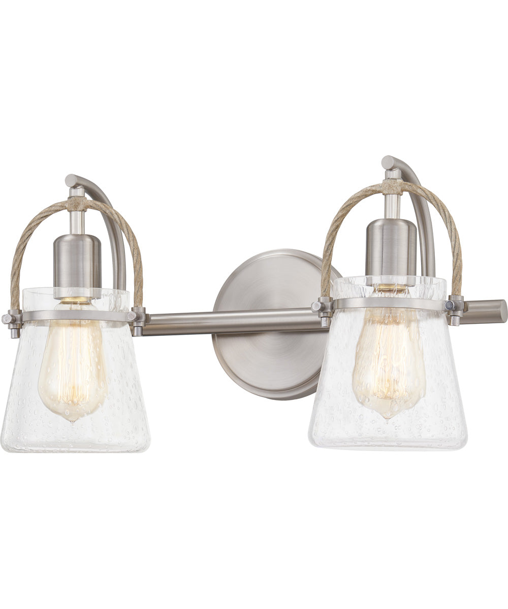 Stafford Medium 2-light Bath Light Brushed Nickel