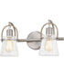 Stafford Medium 2-light Bath Light Brushed Nickel