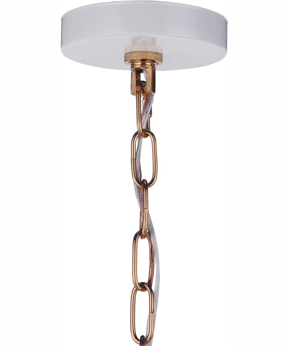 The Reserve 4-Light Foyer Matte White / Satin Brass