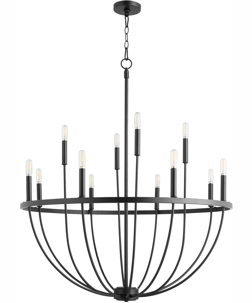 Tribute 12-light Chandelier Matte Black