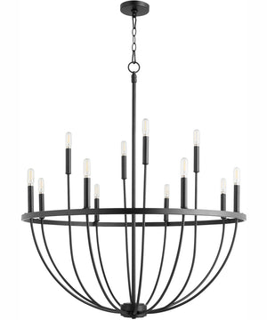 Tribute 12-light Chandelier Matte Black