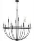 Tribute 12-light Chandelier Matte Black