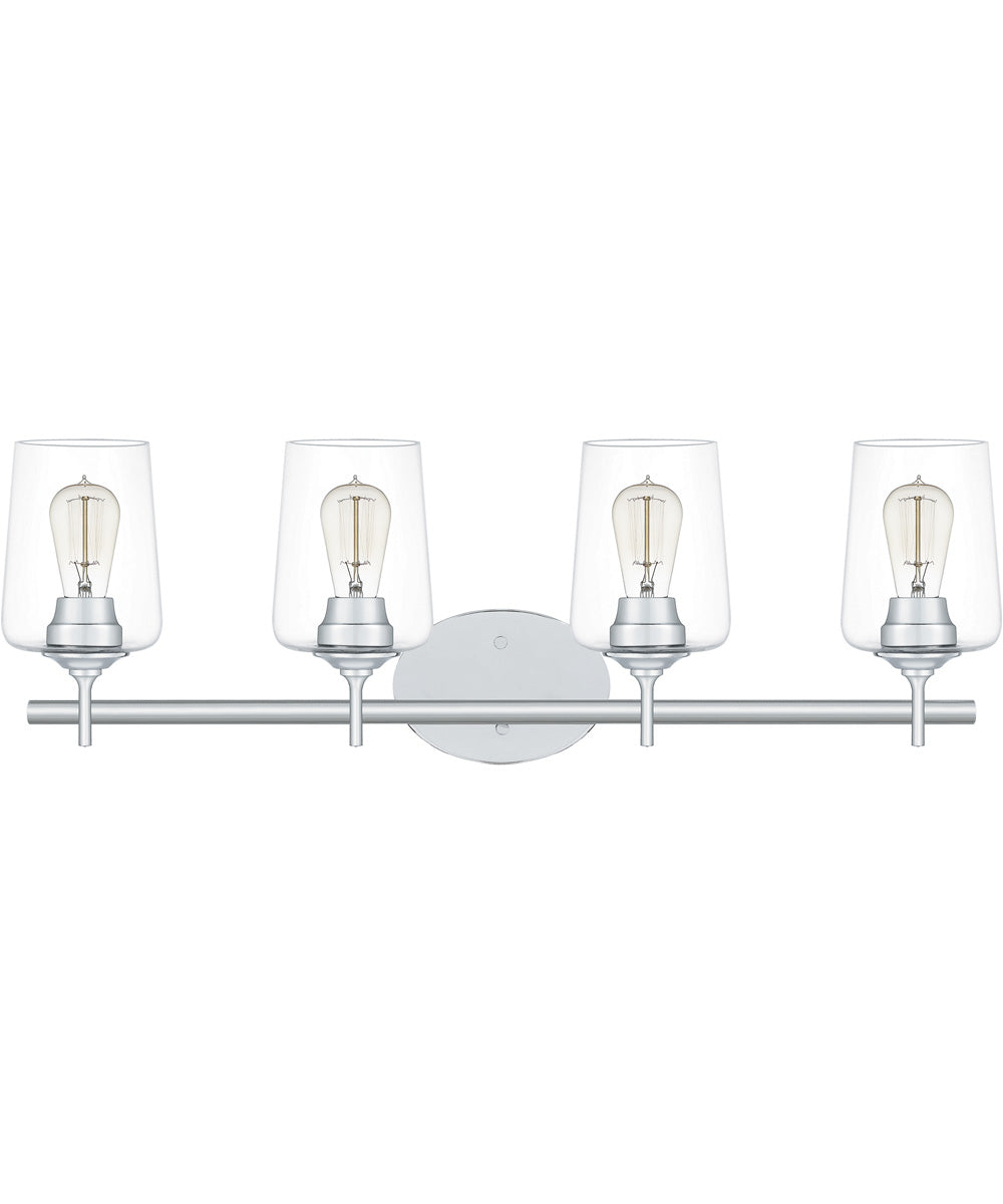 Miller Extra Large 4-light Bath Light Polished Chrome