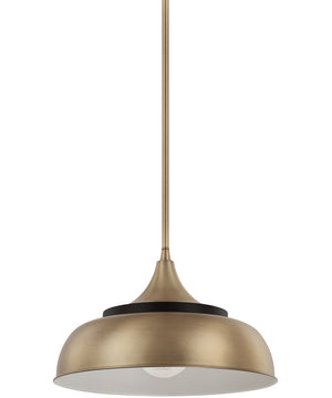 1-Light Pendant In Brass And Onyx