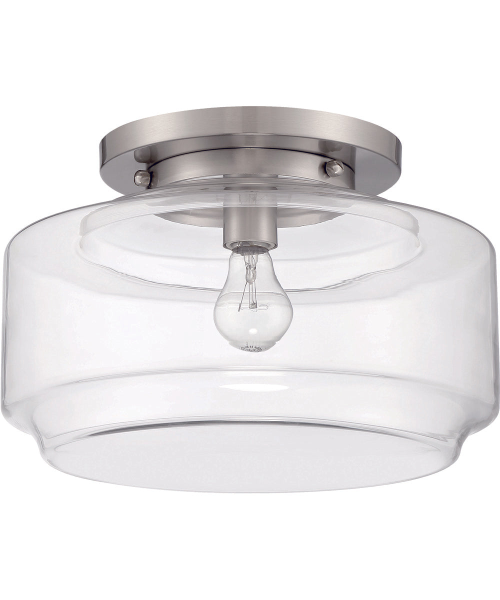 Peri 1-Light Flushmount Brushed Polished Nickel
