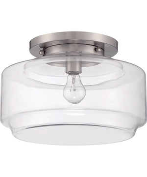 Peri 1-Light Flushmount Brushed Polished Nickel