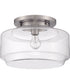 Peri 1-Light Flushmount Brushed Polished Nickel