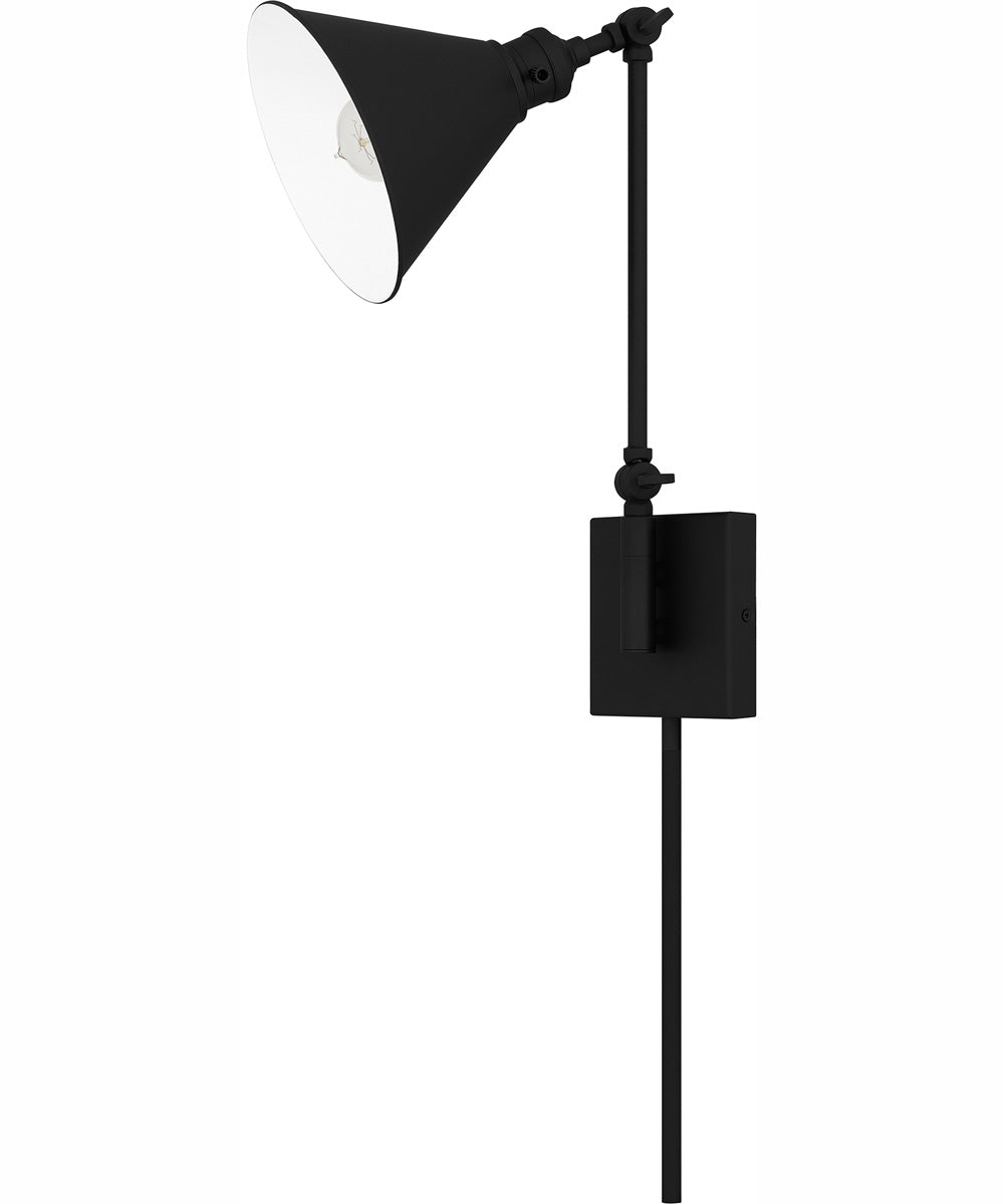 Quoizel Wood Small 1-light Wall Sconce Matte Black