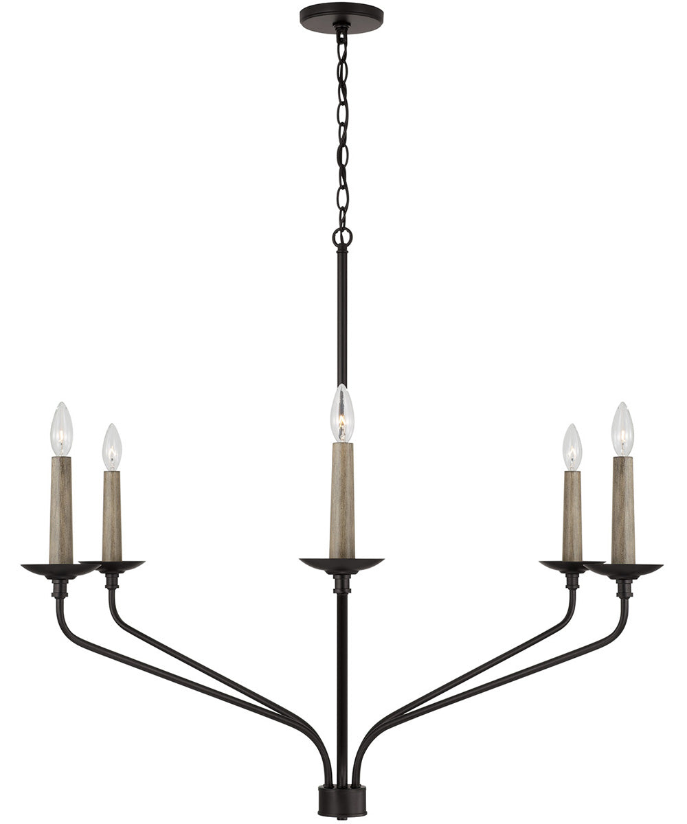 Wilder 6-Light Chandelier Matte Black