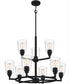 McIntire 9-light Chandelier Matte Black