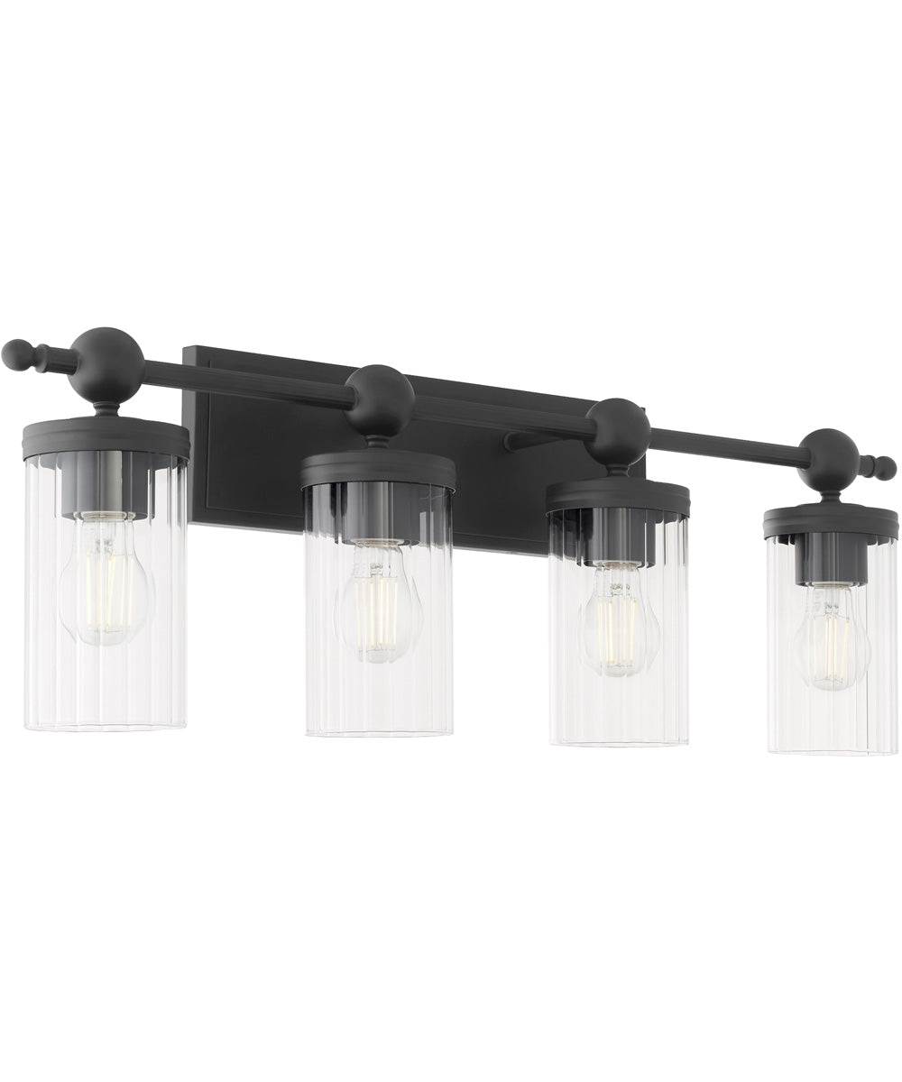 Tamara Day's Lee Boulevard 4-light Bath Vanity Light Matte Black
