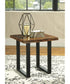 24"H Brosward Square End Table Two-tone