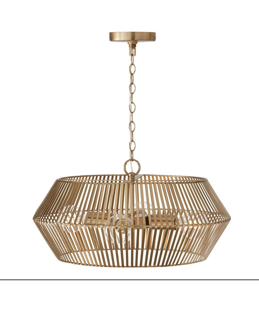 Kaiya 4-Light Pendant Matte Brass