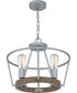 Brockton 4-light Pendant Brushed Silver