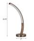 23"H Luca LED Curved Arc Dimmable Metal Table Lamp with Copper Finish