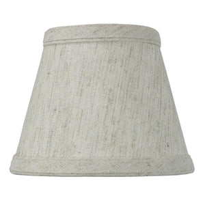 5"W x 4"H Textured Oatmeal Clip-on Candelabra Shade