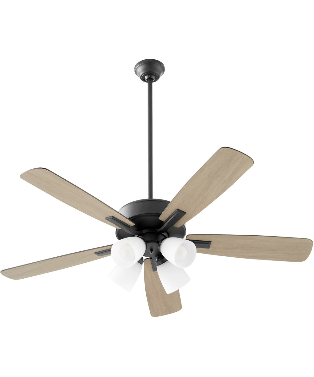 52" Ovation 4-light LED Ceiling Fan Matte Black