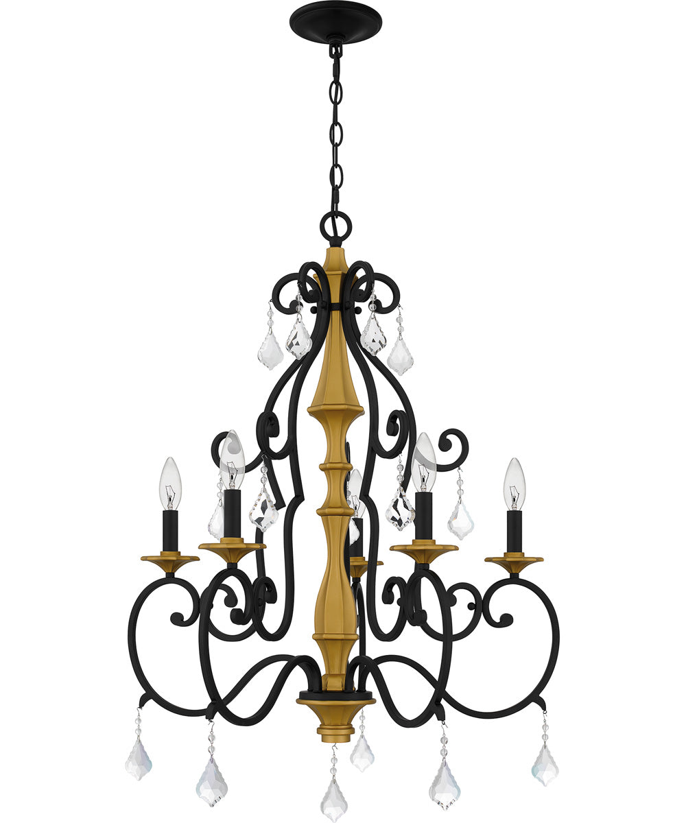 Althea 5-light Chandelier Matte Black