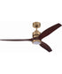 52" Sonnet 1-Light Ceiling Fan Satin Brass