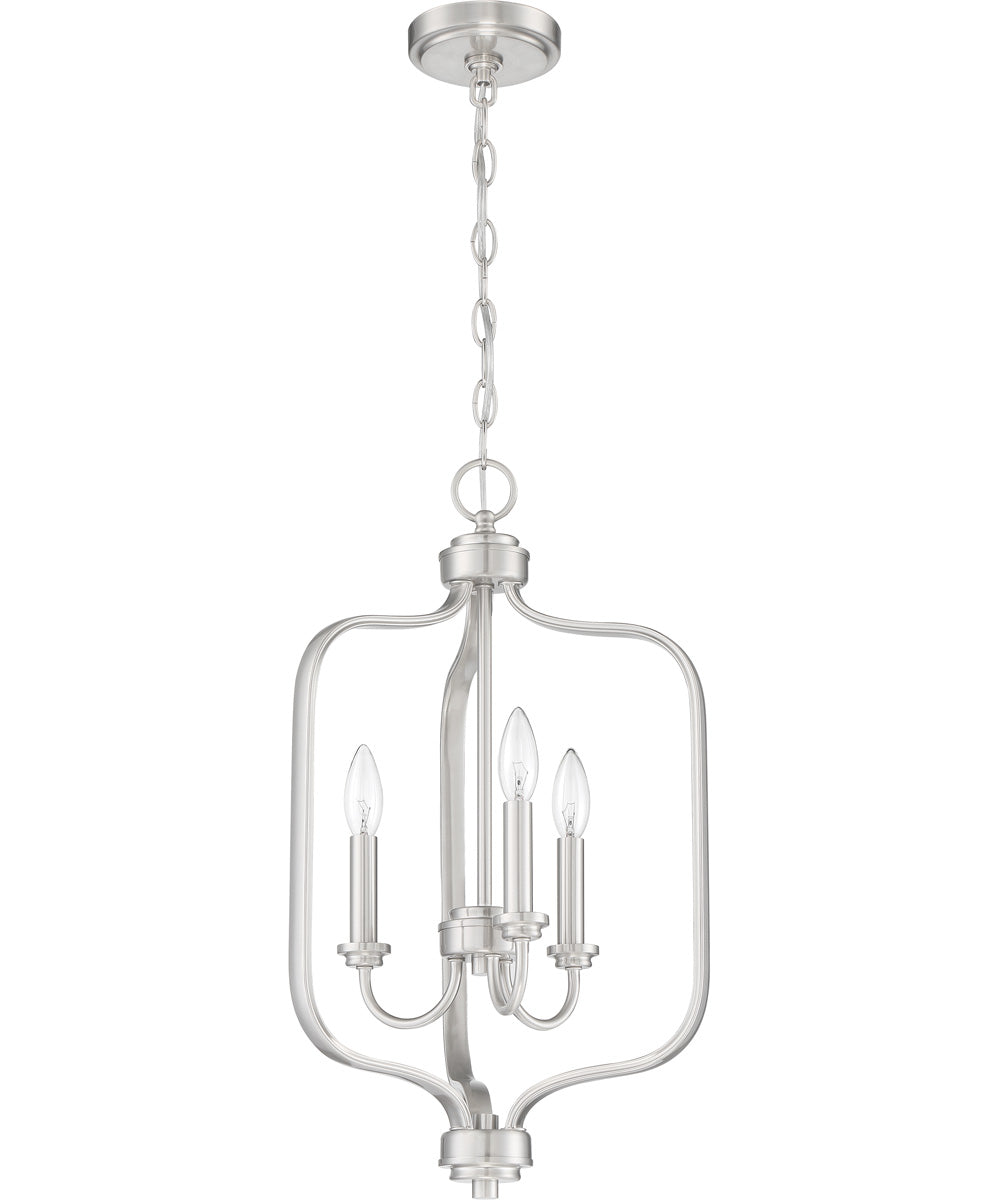 Bolden 3-Light Foyer Light Brushed Polished Nickel
