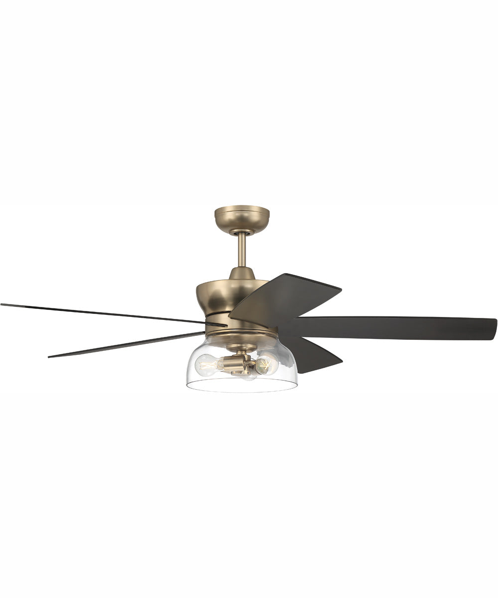 52" Gibson 3-Light Ceiling Fan Satin Brass