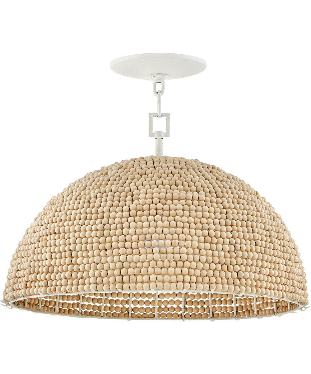 Dalia 1-Light Large Pendant in Textured Plaster
