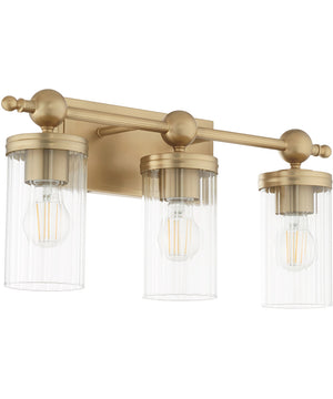 Tamara Day's Lee Boulevard 3-light Bath Vanity Light Aged Brass