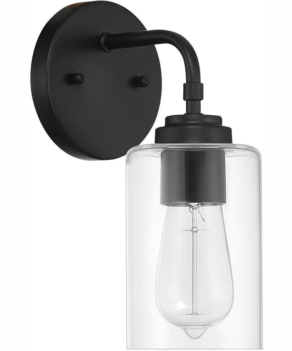 Stowe 1-Light Wall Sconce Flat Black