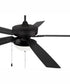 60" Outdoor Super Pro 211 2-Light Indoor/Outdoor Ceiling Fan Flat Black