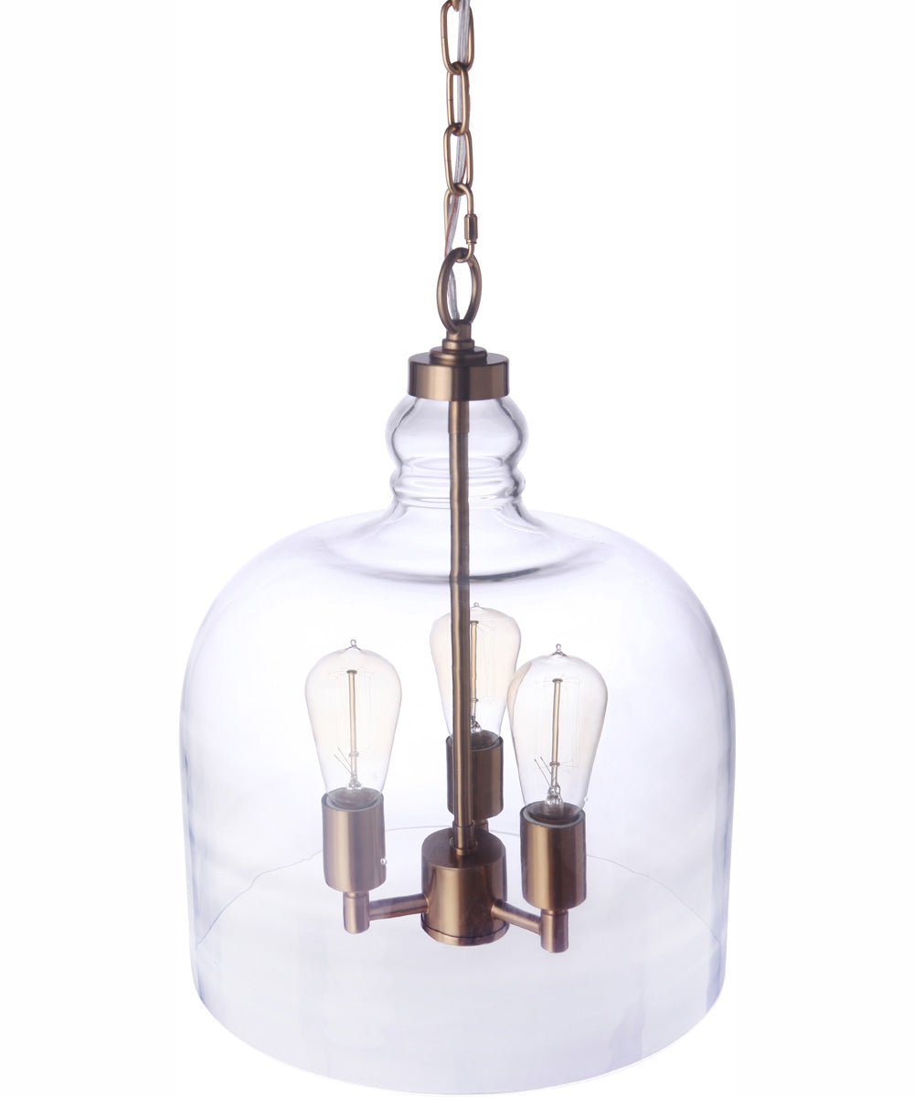 Jackson 3-Light Pendant Satin Brass