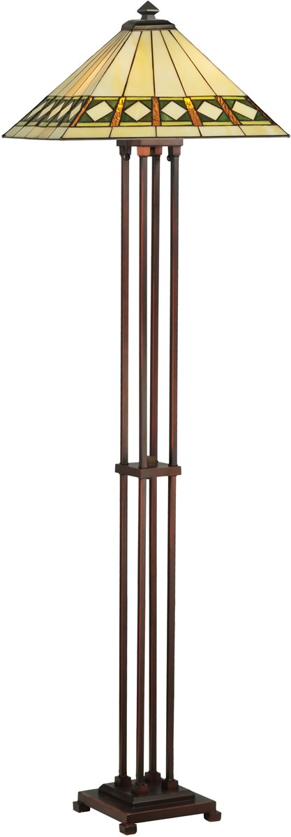 63"H Diamond Band Mission Floor Lamp