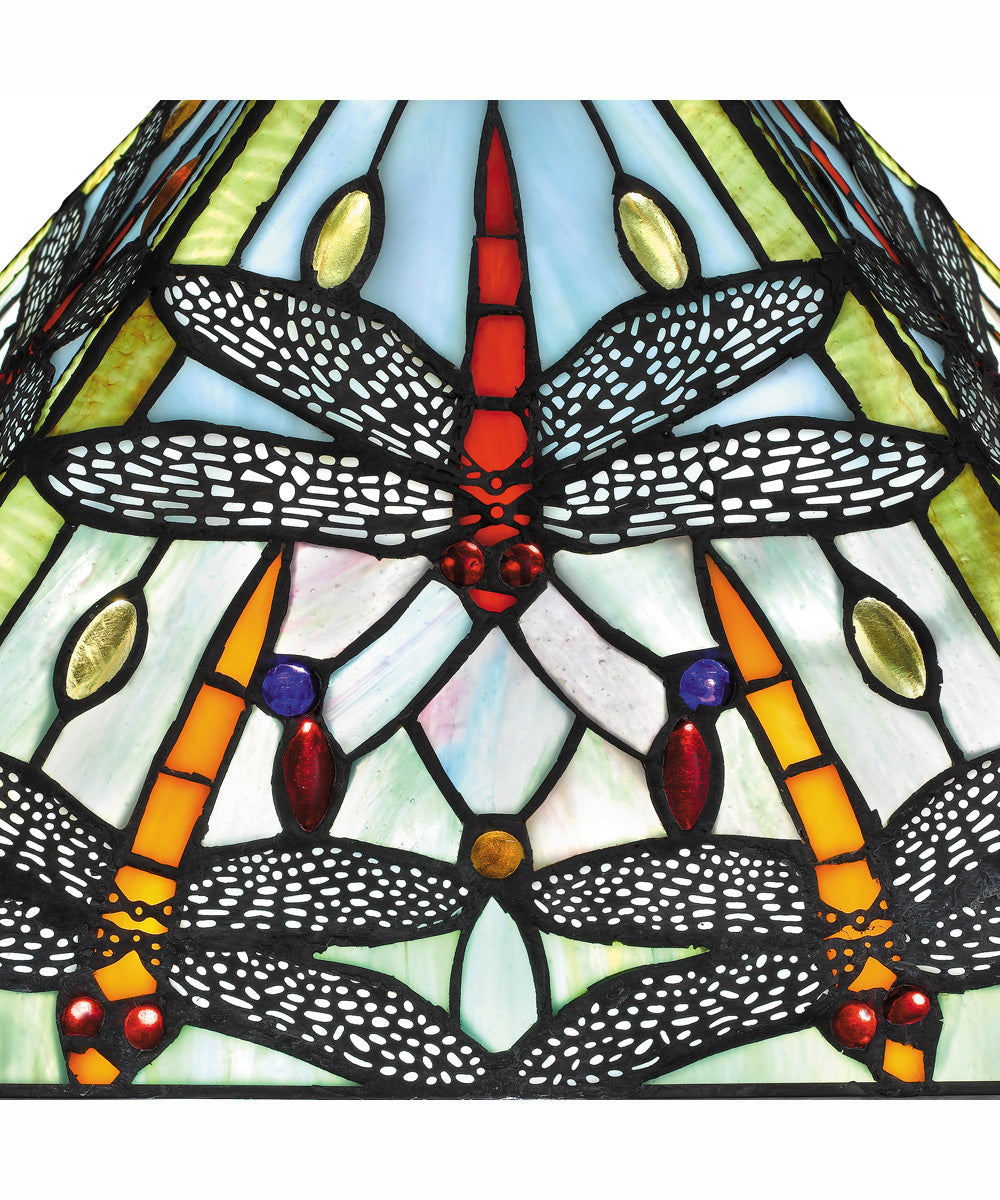 Tiffany Small 2-light Table Lamp Matte Black