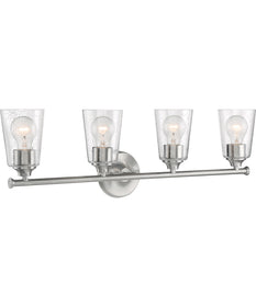 28"W Bransel 4-Light Vanity & Wall Brushed Nickel