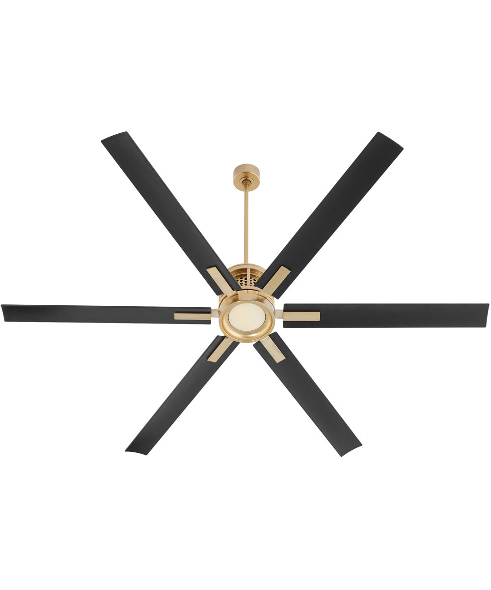 80" Zeus Patio Ceiling Fan Aged Brass