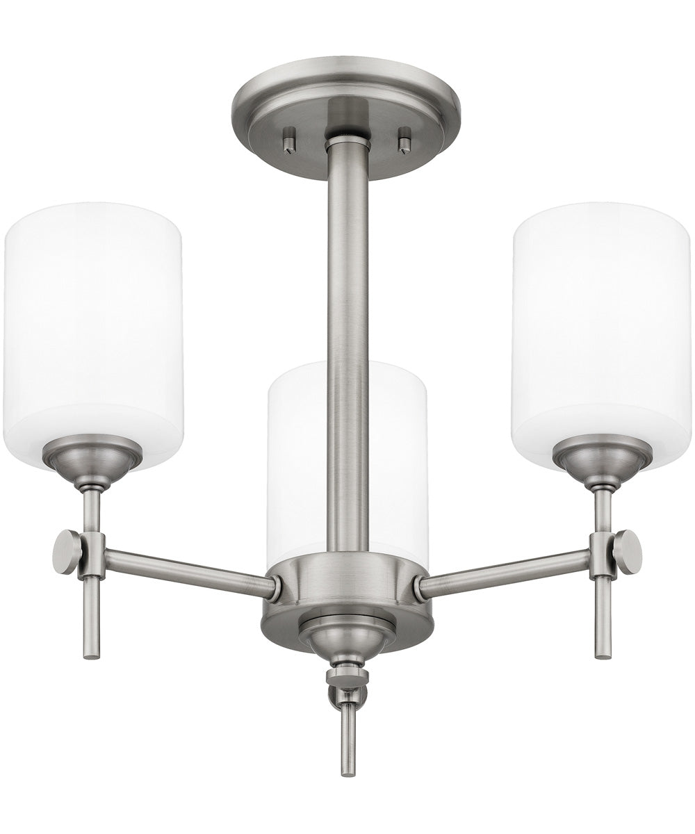 Aria 3-light Semi Flush Mount Antique Polished Nickel